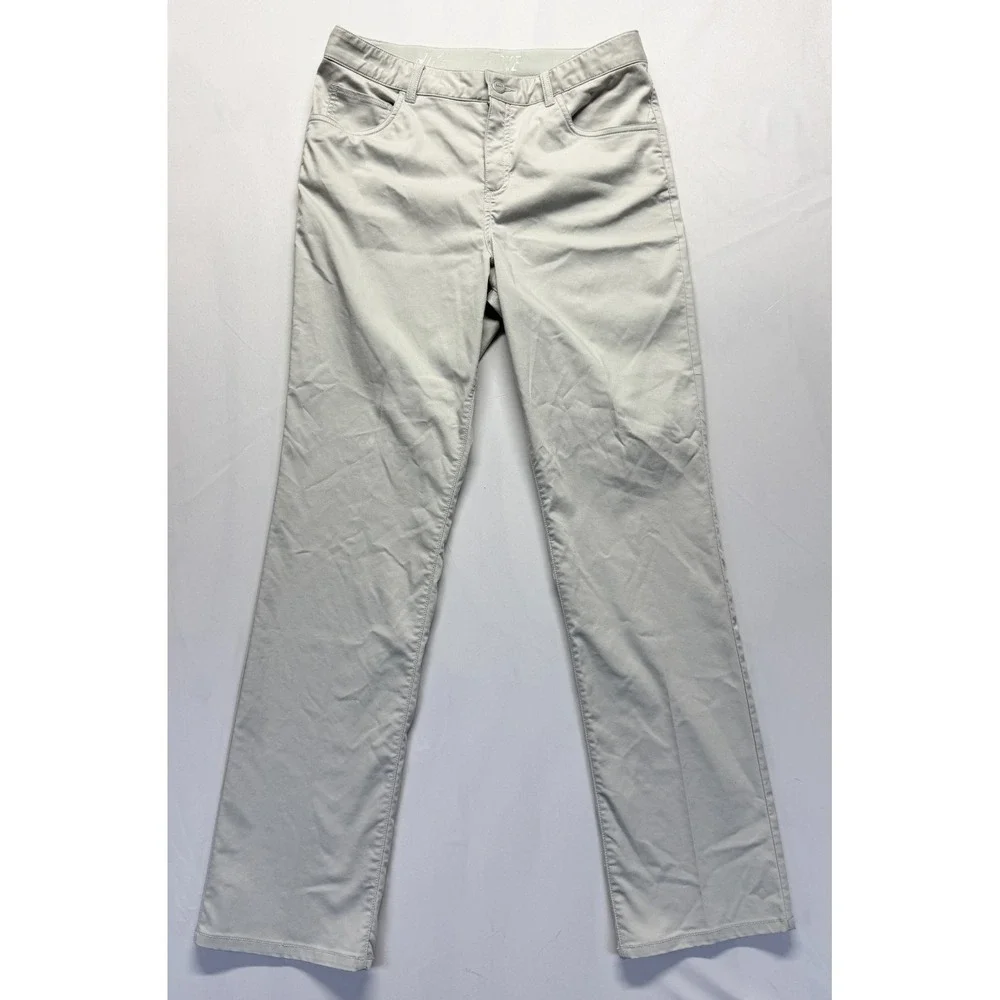 Nike Dri Fit Golf Pants Mens XL Beige Cotton Performance Straight Leg Athletic